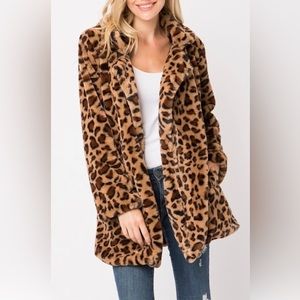 LOVE TREE LEOPARD FUR COAT